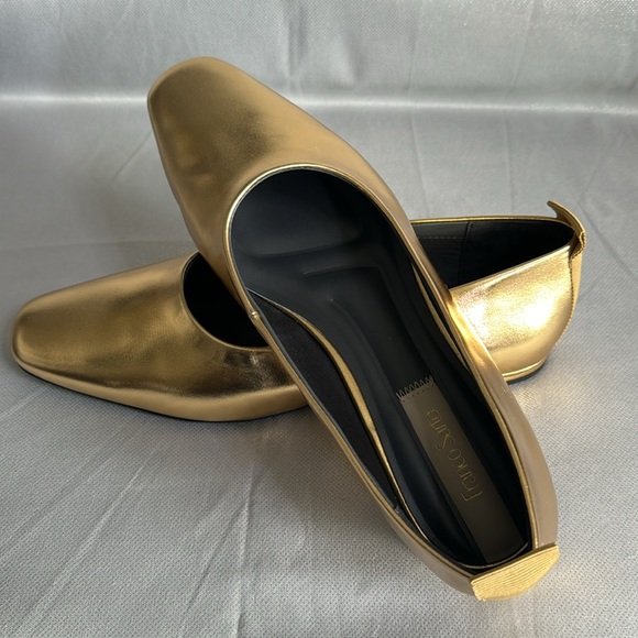 FRANCO SARTO L VANA GOLD SY VANA BALLET FLAT WOMEN SIZE 9 1/2 SHOES. BRAND NEW. - Picture 6 of 9